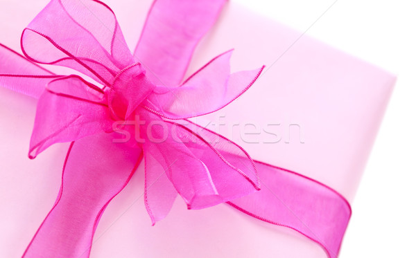 Stock photo: Pink gift box