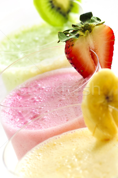 Assorted fruit smoothies Stock photo © elenaphoto
