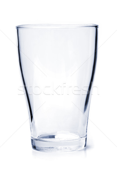 Stockfoto: Lege · geïsoleerd · witte · bier · glas