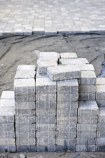 Kamień podjazd kamienie krajobraz budowy Zdjęcia stock © elenaphoto