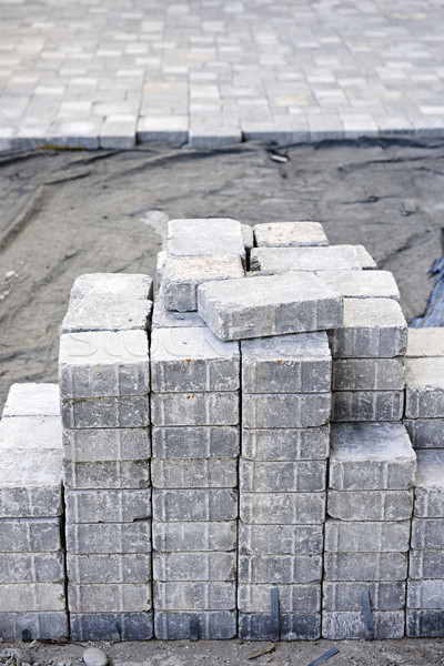 Interlocking stone driveway Stock photo © elenaphoto