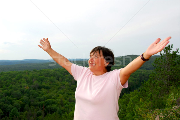 Carefree woman Stock photo © elenaphoto