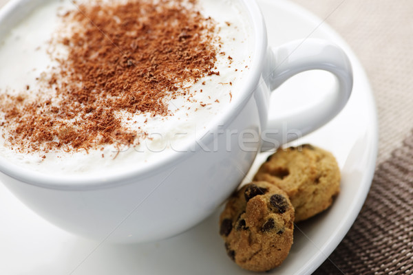 Cappuccino or latte coffee Stock photo © elenaphoto