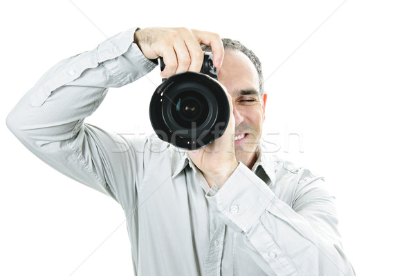 Photographer with camera Stock photo © elenaphoto