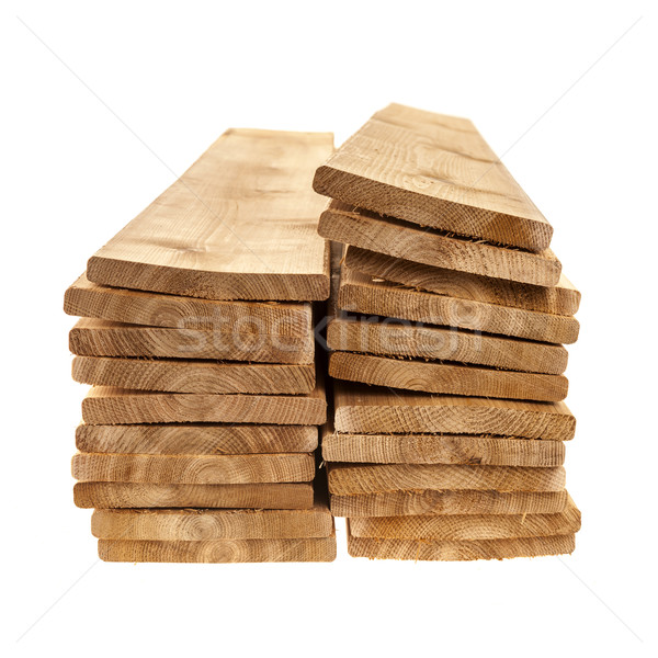 Wooden cedar boards piled Stock photo © elenaphoto