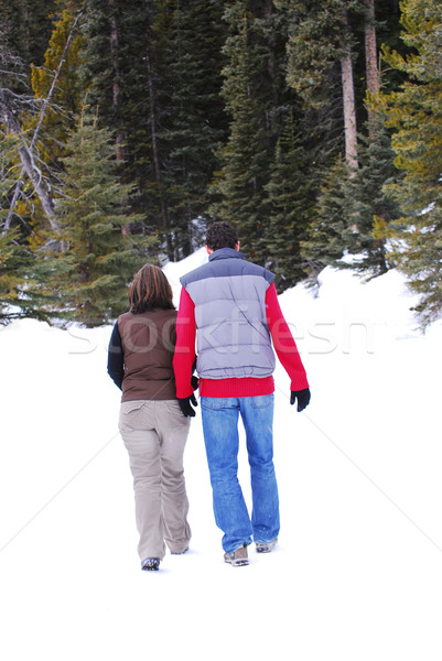 Winter couple Stock photo © elenaphoto
