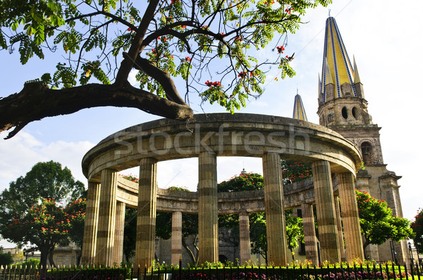 Rotunda of Illustrious Jalisciences and Guadalajara Cathedral in Jalisco, Mexico Stock photo © elenaphoto