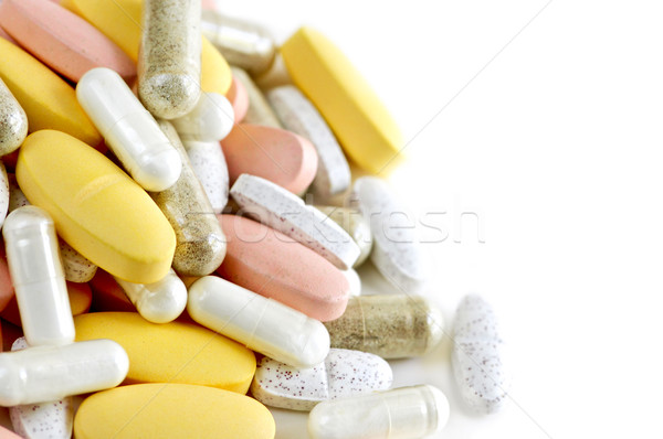 Foto stock: Vitaminas · branco · comida