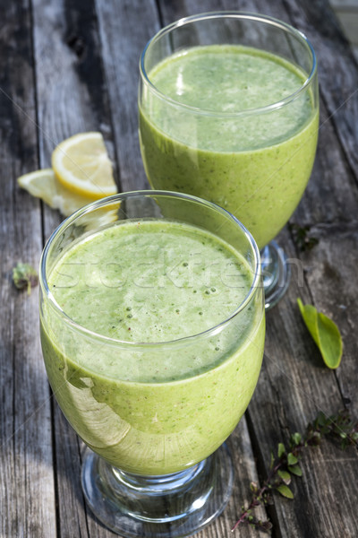 Green smoothies Stock photo © elenaphoto