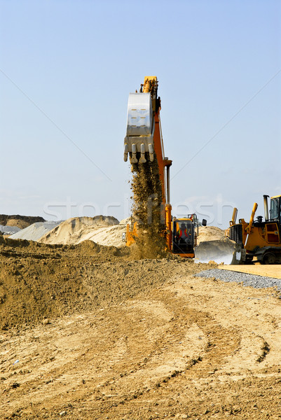 Construction site machines Stock photo © elenaphoto