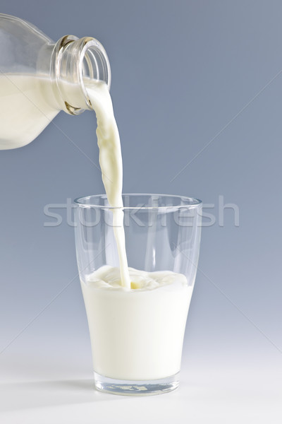 Pouring milk into glass Stock photo © elenaphoto