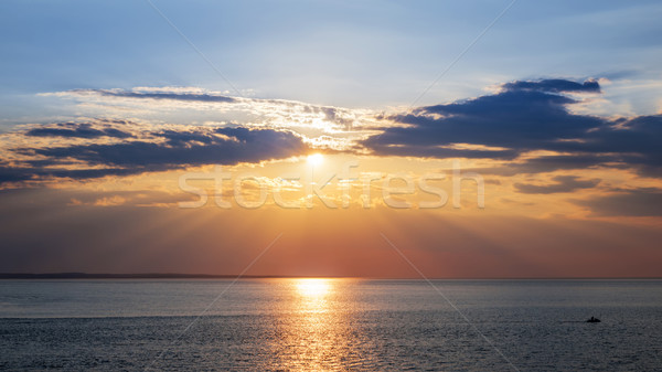 Sunset sky over ocean Stock photo © elenaphoto