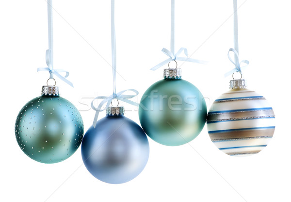Natale ornamenti decorazione impiccagione isolato Foto d'archivio © elenaphoto