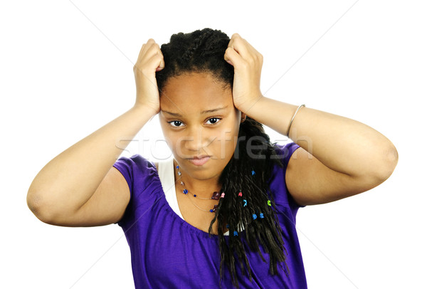 Teenage girl frustrated Stock photo © elenaphoto