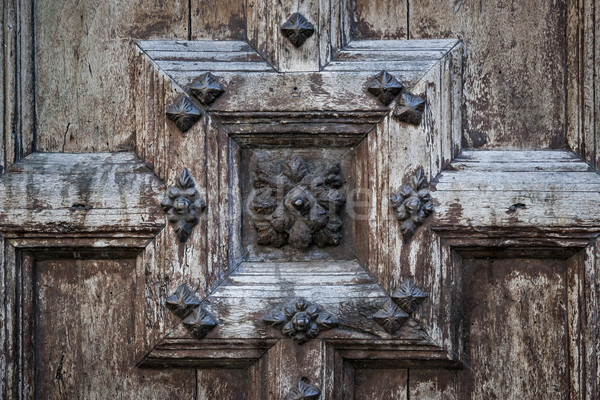 Tür Fragment Kirche alten Holz Stock foto © elenaphoto