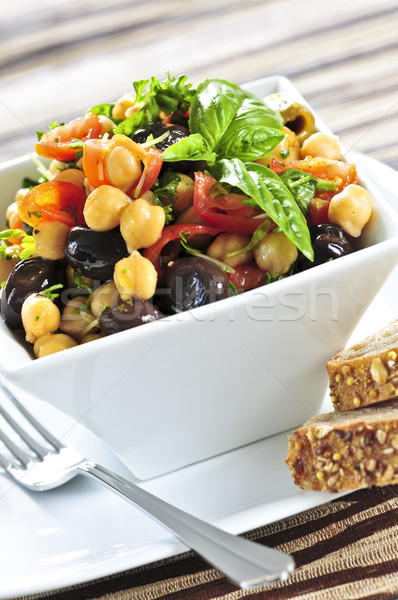 Vegetarian chickpea salad Stock photo © elenaphoto