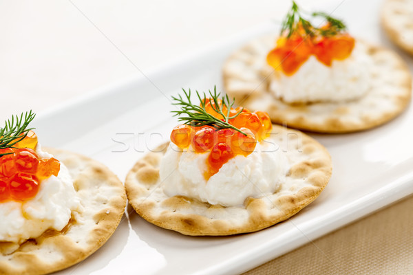 Caviar appetizers Stock photo © elenaphoto