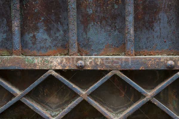 Edad metal puerta detalle fragmento Rusty Foto stock © elenaphoto