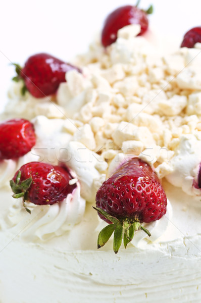 Strawberry meringue cake Stock photo © elenaphoto