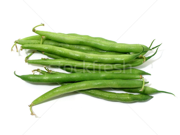 Green beans on white Stock photo © elenaphoto