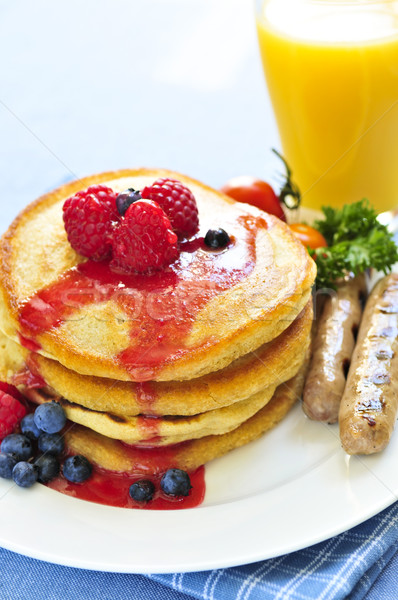 Pancakes breakfast Stock photo © elenaphoto