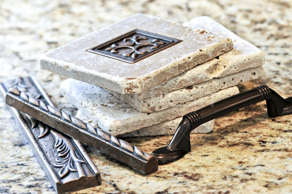 Céramique tuiles granit surface Photo stock © elenaphoto