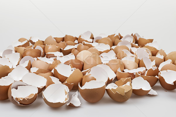 Roto muchos marrón vacío huevo Foto stock © elenaphoto