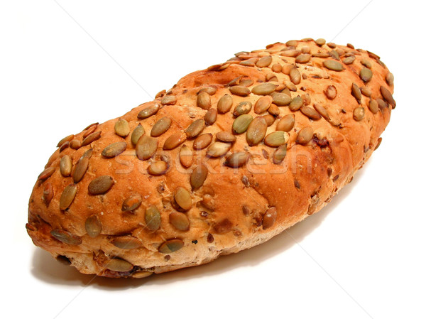 Pane bianco pagnotta semi di zucca sfondo Foto d'archivio © elenaphoto