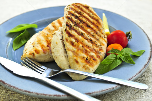 Grilled chicken breasts Stock photo © elenaphoto