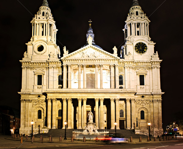 St. Paul's Cathedral London at night Stock photo © elenaphoto