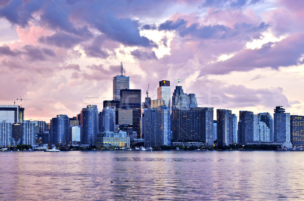 Toronto sziluett festői kilátás város vízpart Stock fotó © elenaphoto