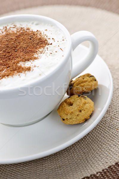 Cappuccino or latte coffee Stock photo © elenaphoto