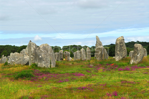 Megalithic monuments in Brittany Stock photo © elenaphoto