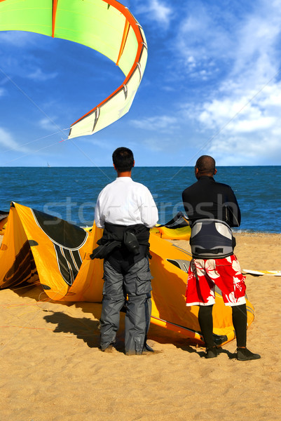 Stock photo: Kite surfers