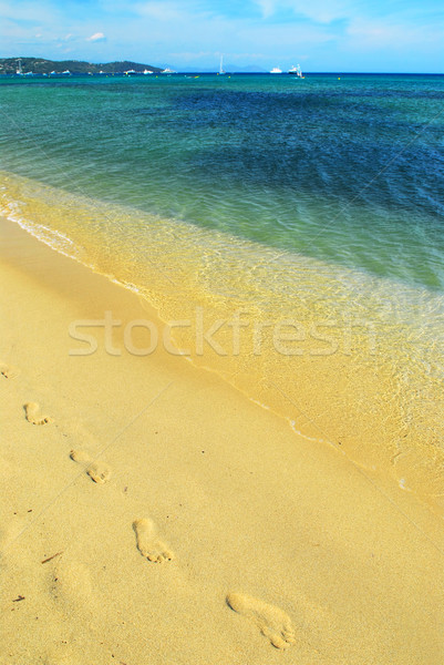 Morze Śródziemne plaży francuski morza niebieski podróży Zdjęcia stock © elenaphoto