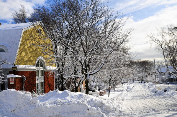 Winter street Stock photo © elenaphoto