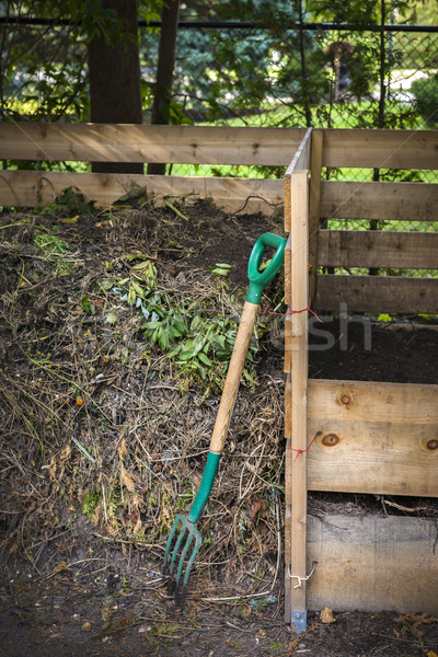 Backyard compost bins Stock photo © elenaphoto