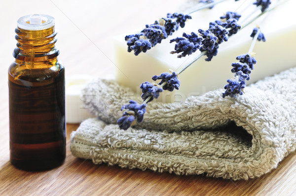 Lavendel Seife bar natürlichen Aromatherapie getrocknet Stock foto © elenaphoto