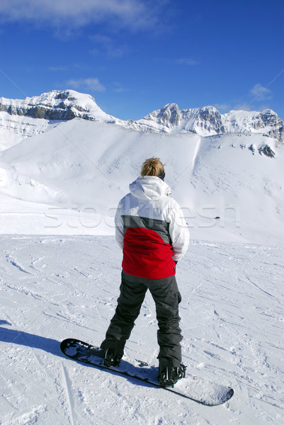 Mountains snowboarding Stock photo © elenaphoto