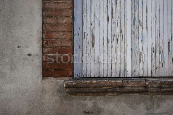 Old window with closed shutters Stock photo © elenaphoto