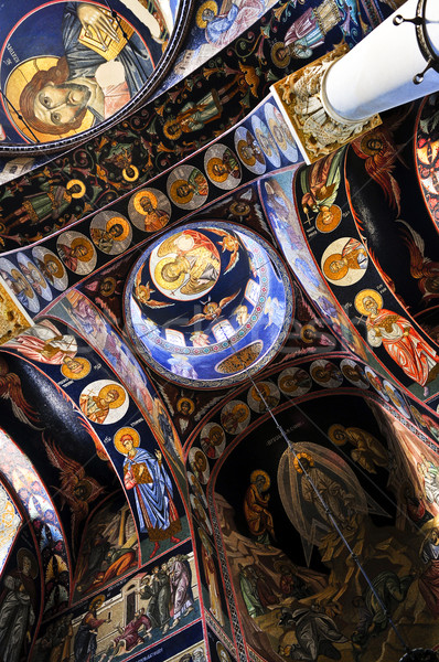 Templom belső ortodox keresztény művészet márvány Stock fotó © elenaphoto