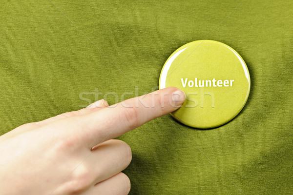 Volunteer button Stock photo © elenaphoto