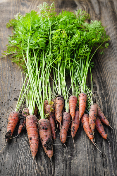 [[stock_photo]]: Fraîches · carottes · jardin · orange · saleté