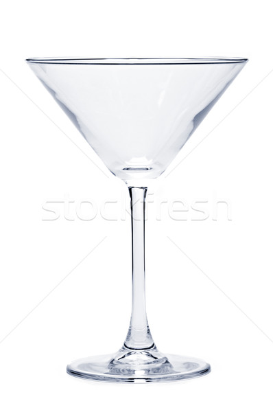 Boş martini cam yalıtılmış beyaz içmek kokteyl Stok fotoğraf © elenaphoto