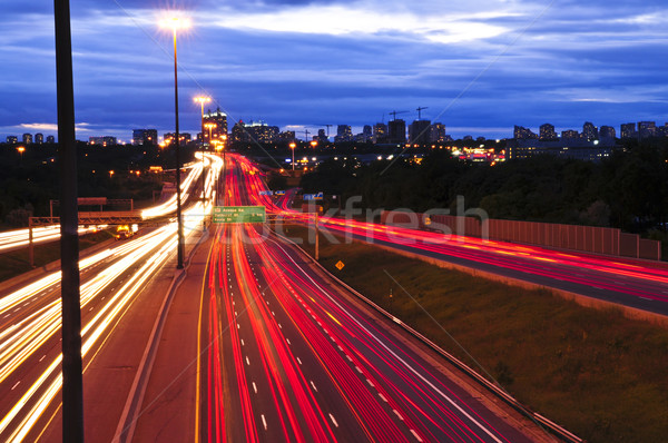 1泊 トラフィック 忙しい 市 道路 トロント ストックフォト © elenaphoto