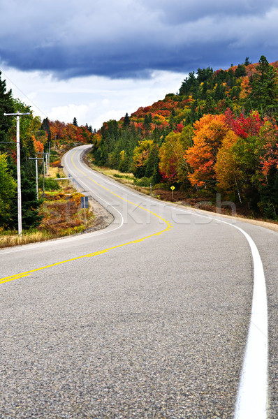 Stock fotó: ősz · autópálya · festői · északi · Ontario · Kanada