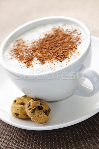 Cappuccino or latte coffee Stock photo © elenaphoto