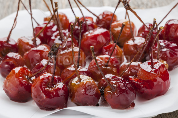 засахаренный краба яблоки домашний красный Sweet Сток-фото © elenaphoto