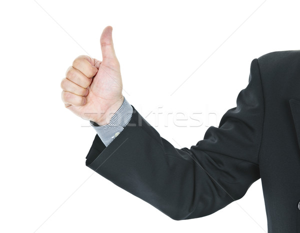 Man giving thumbs up gesture Stock photo © elenaphoto