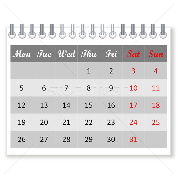 календаря · лист · месяц · год · белый · неделя - Сток-фото © Elenarts  (#4126502) | Stockfresh